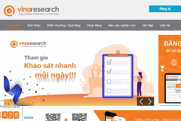 khảo sát kiếm tiền vinaresearch